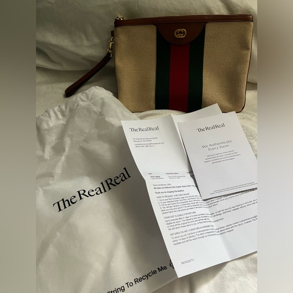 Authentic Vintage Gucci Web Pouch Clutch - Picture 9 of 9